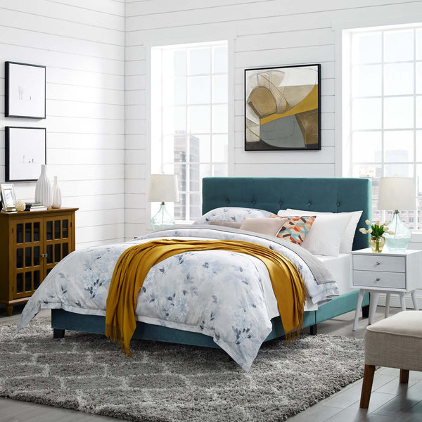 Modway Amira Queen Upholstered Velvet Bed | Beds | Modishstore-14