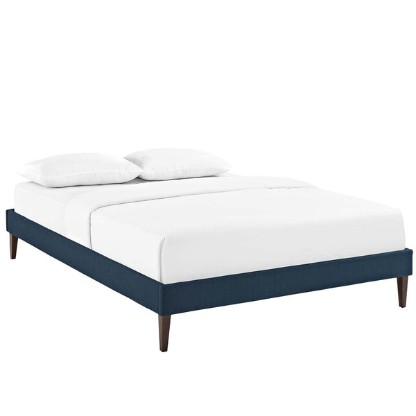 Tessie King Fabric Bed Frame with Squared Tapered Legs | Beds | Modishstore-7