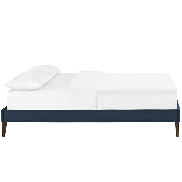 Tessie King Fabric Bed Frame with Squared Tapered Legs | Beds | Modishstore-9