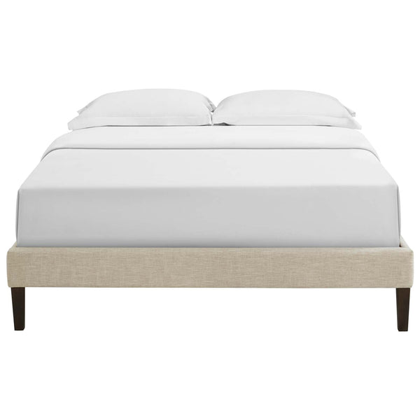 Tessie King Fabric Bed Frame with Squared Tapered Legs | Beds | Modishstore-15
