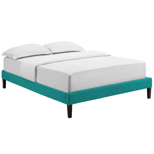 Tessie King Fabric Bed Frame with Squared Tapered Legs | Beds | Modishstore-2