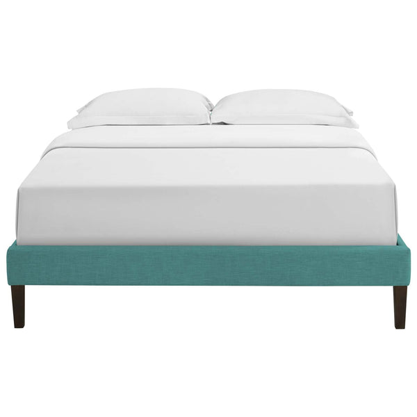 Tessie King Fabric Bed Frame with Squared Tapered Legs | Beds | Modishstore-5