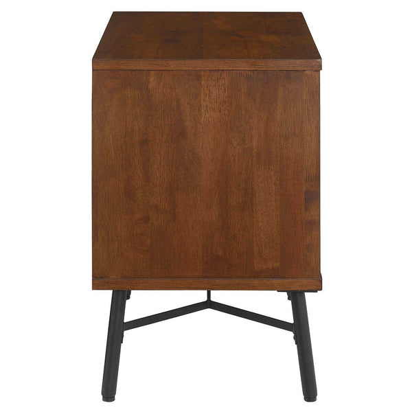 Modway Arwen Rustic Wood Nightstand Walnut | Nightstands | Modishstore-3