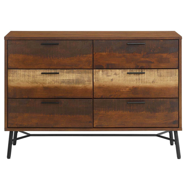 Modway Arwen Rustic Wood Dresser Walnut | Dressers | Modishstore-4