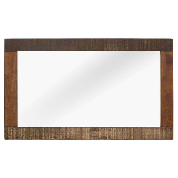 Modway Arwen Rustic Wood Frame Mirror Walnut | Mirrors | Modishstore-3