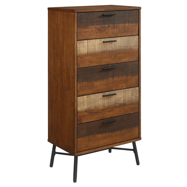 Modway Arwen Rustic Wood Chest Walnut | Dressers | Modishstore-2