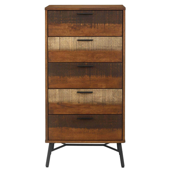 Modway Arwen Rustic Wood Chest Walnut | Dressers | Modishstore-4