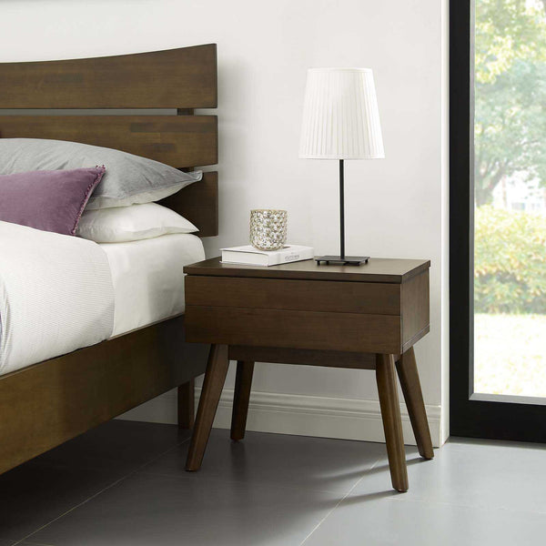 Modway Everly Wood Nightstand Walnut | Nightstands | Modishstore