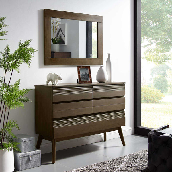 Modway Everly Wood Dresser Walnut | Dressers | Modishstore