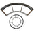 A&B Home Radial Curve Wall Shelf 