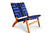 Masaya Lounge Chair, Midnight Blue Pattern