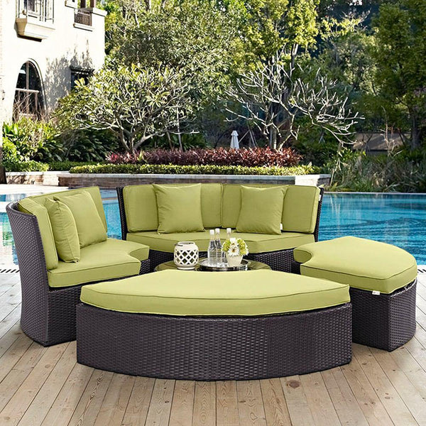 Modway Convene Circular Outdoor Patio Daybed Set | Outdoor Patio Daybed | Modishstore-3