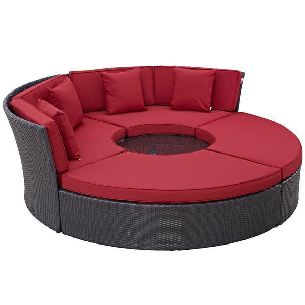 Modway Convene Circular Outdoor Patio Daybed Set | Outdoor Patio Daybed | Modishstore-8