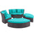 Modway Convene Circular Outdoor Patio Daybed Set | Outdoor Patio Daybed | Modishstore-9