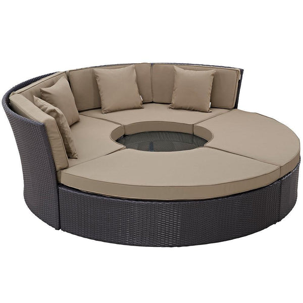 Modway Convene Circular Outdoor Patio Daybed Set | Outdoor Patio Daybed | Modishstore-15