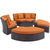Modway Convene Circular Outdoor Patio Daybed Set | Outdoor Patio Daybed | Modishstore-16