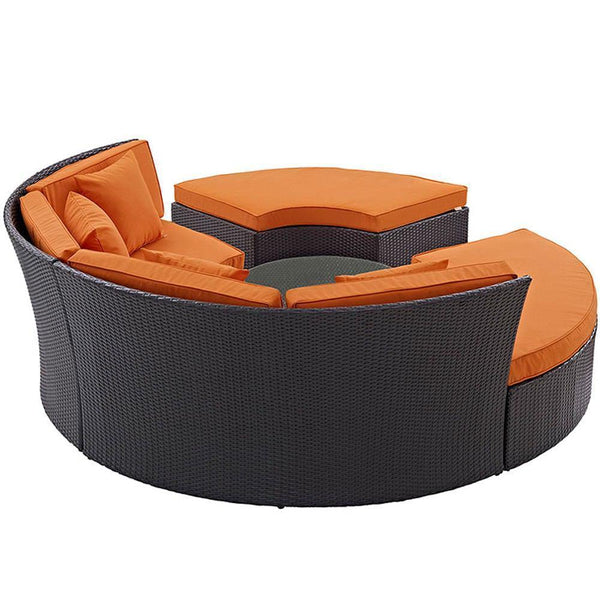 Modway Convene Circular Outdoor Patio Daybed Set | Outdoor Patio Daybed | Modishstore-17