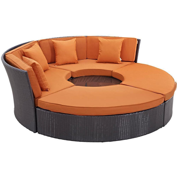 Modway Convene Circular Outdoor Patio Daybed Set | Outdoor Patio Daybed | Modishstore-18