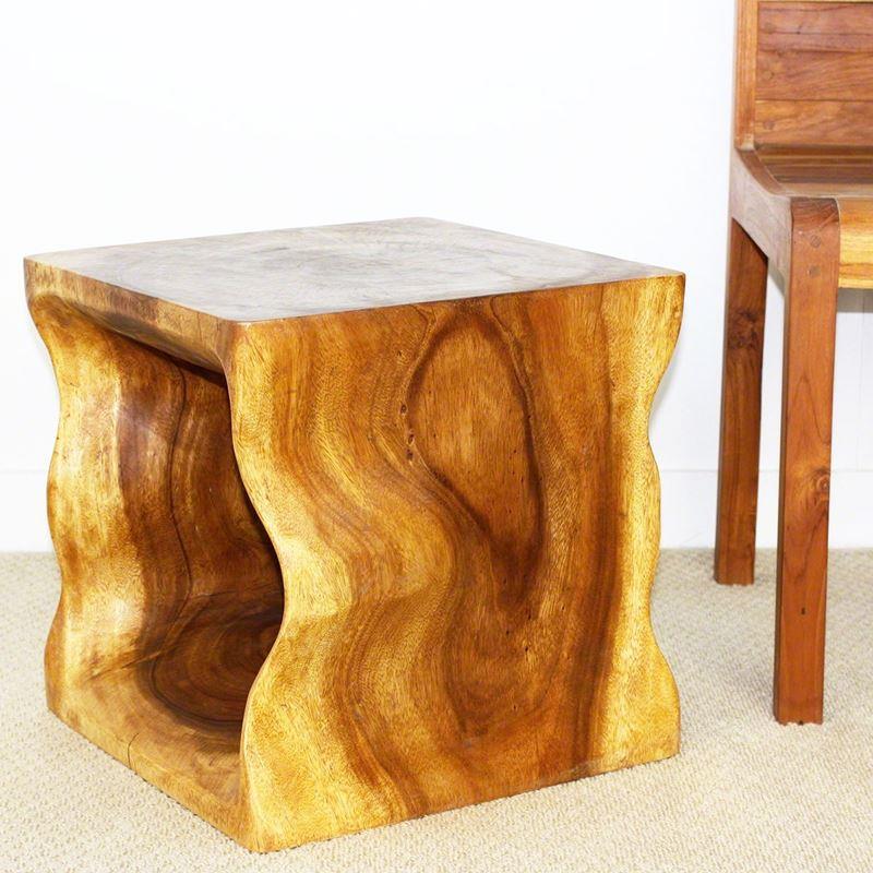 Haussmann Natural Cube 16" H - Oak | End Tables | Modishstore-2