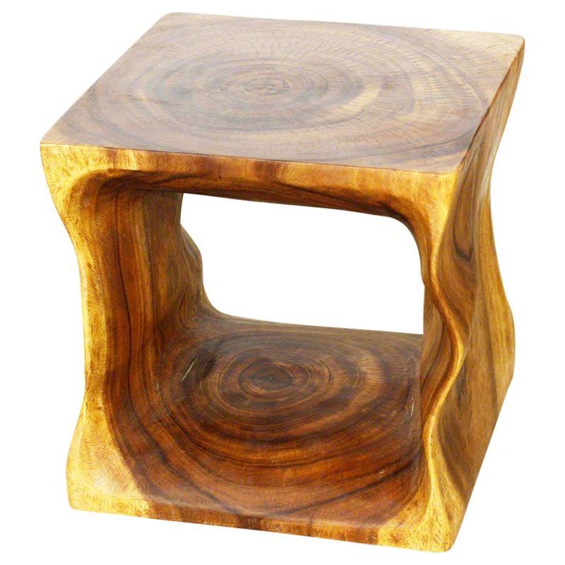 Haussmann Natural Cube 16" H - Oak | End Tables | Modishstore-3