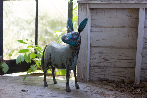 Kalalou Reclaimed Metal Donkey | Modishstore | Animals & Pets