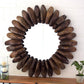Kalalou Round Wooden Antique Shoe Mold Mirror | Modishstore | Mirrors
