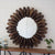 Kalalou Round Wooden Antique Shoe Mold Mirror-3