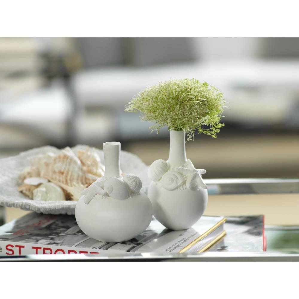 Zodax Porcelain Shell Vases - Set of 4 | Vases | Modishstore