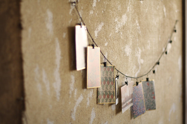 Kalalou Chain Garland With Twelve Clips | Modishstore | Holiday