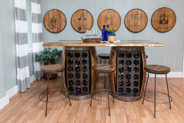 Napa East Live Edge Barrel Bar