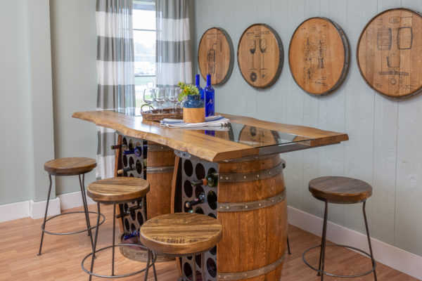 Napa East Live Edge Barrel Bar