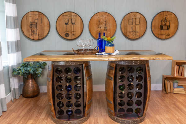 Napa East Live Edge Barrel Bar