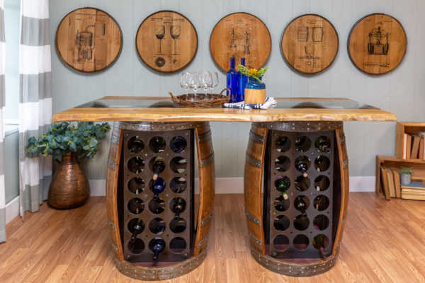 Napa East Live Edge Barrel Bar