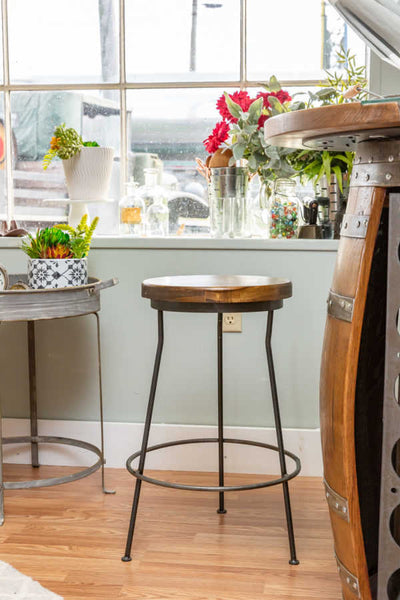 Napa East Metal and Wood Factory Stools