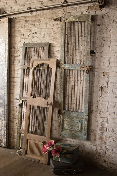 Kalalou Wood And Iron Door Wall Hanging | Modishstore | Wall Decor
