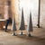 Kalalou Set Of 3 Giant Galvanized Topiaries With Brass Detail | Modishstore | Home Accents