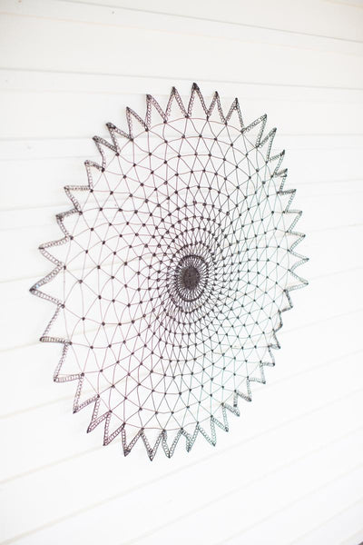 Kalalou Round Rustic Wire Wall Hanging | Modishstore | Wall Decor