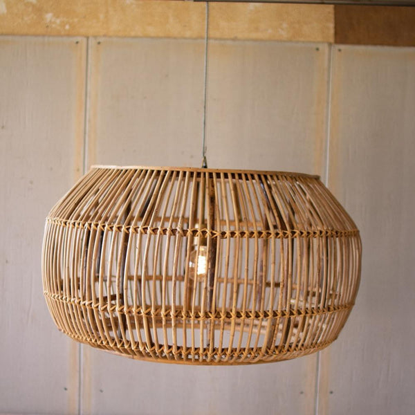 Kalalou Large Round Bamboo Pendant Light | Modishstore | Pendant Lamps