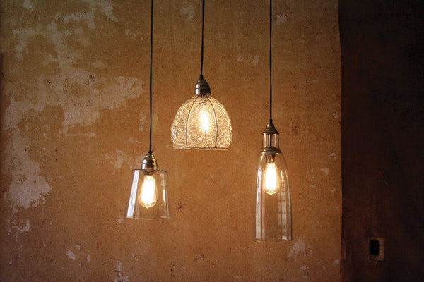 Kalalou Electric Pendant Lamps With Glass Shade | Modishstore | Pendant Lamps