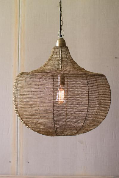 Kalalou Wire Weave Pendant-2