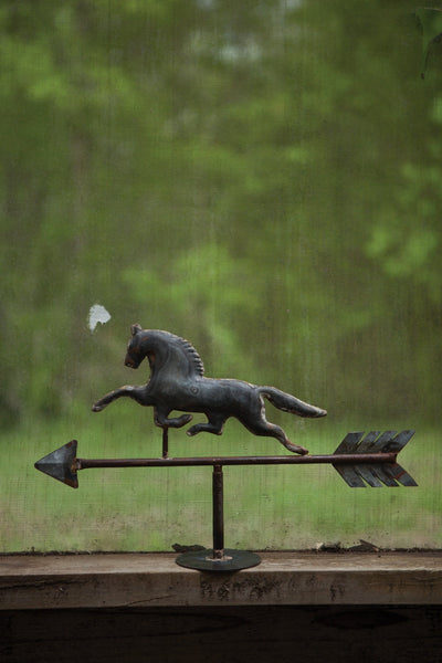 Kalalou Table Top Galvanized Horse Weather Vane - Set Of 2 | Modishstore | Outdoor Decor