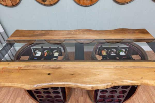 Napa East Live Edge Barrel Bar Set with Six Stools | Bar Table | NE1202 Set | Modishstore - 4