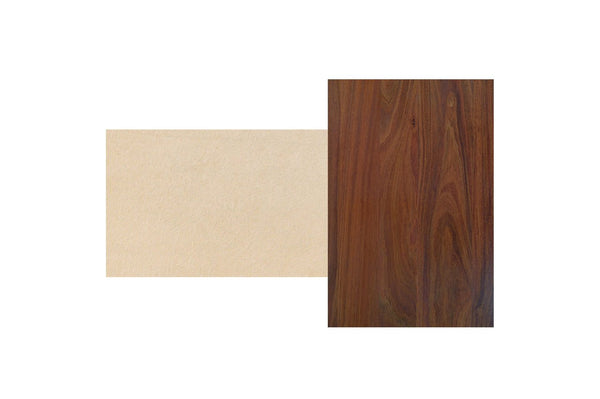 Masaya Wood & Leather Ottoman