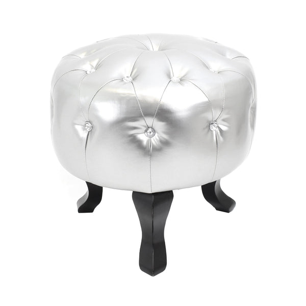 LumiSource Pouf Ottoman Round | Modishstore | Ottomans