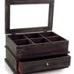 Vagabond Vintage Dark Wood Compartment Box