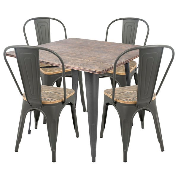 LumiSource Oregon 5 Piece Dining Set-14
