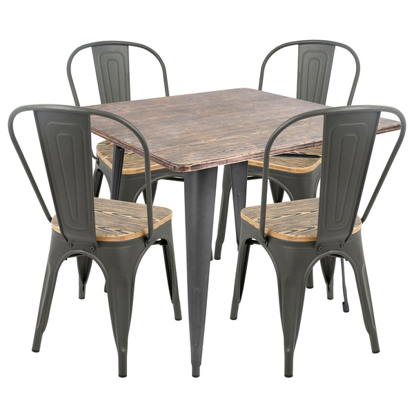 LumiSource Oregon 5 Piece Dining Set-12