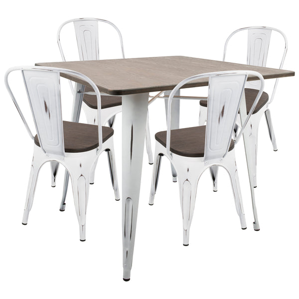 LumiSource Oregon 5 Piece Dining Set-11