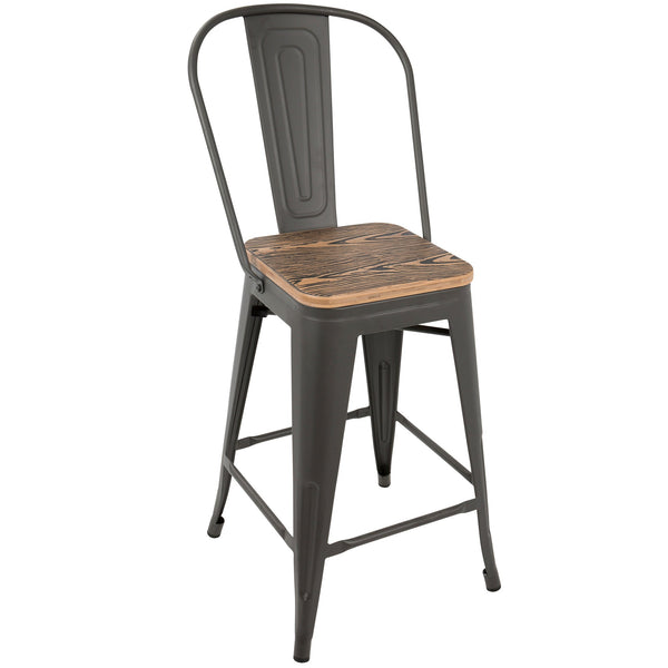 LumiSource Oregon High Back Counter Stool - Set of 2-17