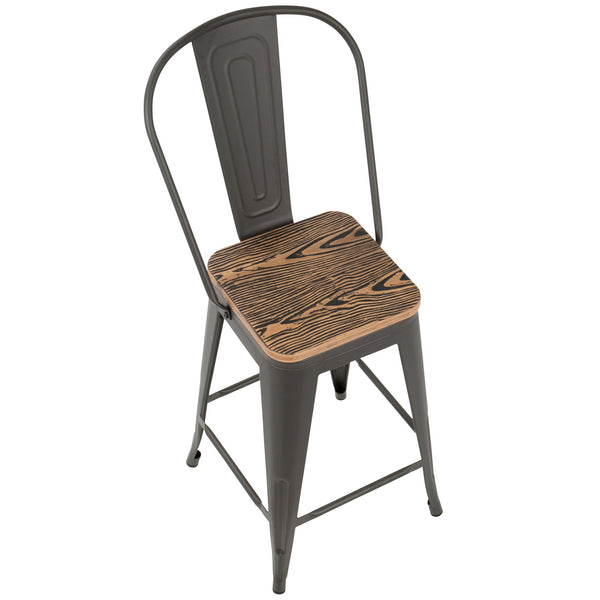 LumiSource Oregon High Back Counter Stool - Set of 2-22
